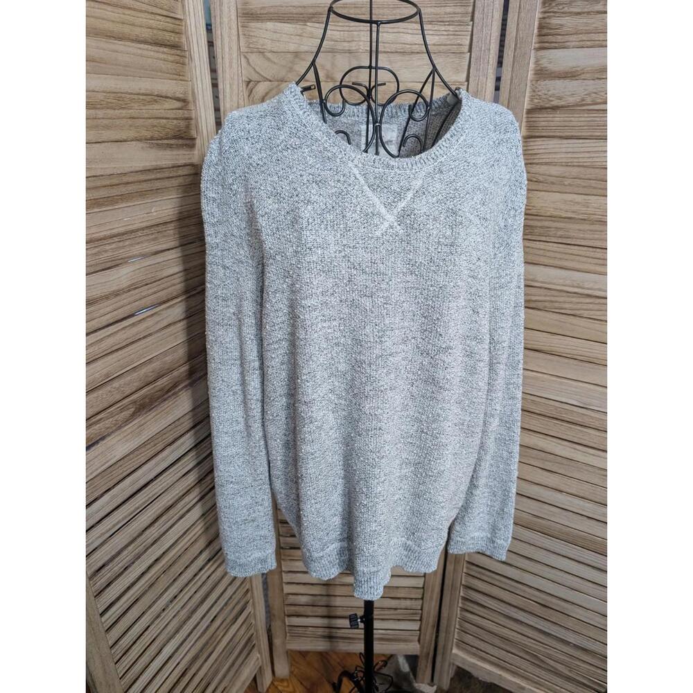 H&M L.O.G.G MEN Cotton-blend Sweater Size L Zipper Shoulder